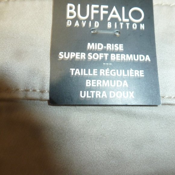BUFFALO david bitton samuella mid rise bermuda super soft shorts 10/30 new - Picture 10 of 10